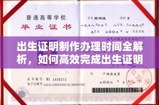 六甲出生证明制作办理时间全解析，如何高效完成出生证明申请？